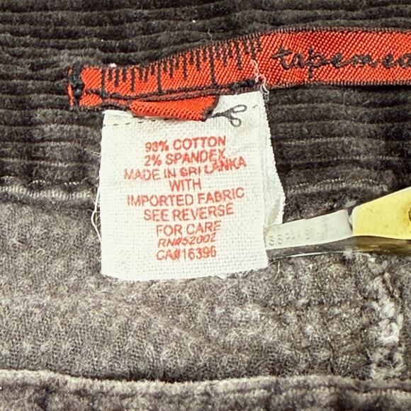 VTG Tapemeasure Anthropologie Wide Leg Corduroy Pants 16 Chocolate Brown 90s Y2K - Picture 3 of 10